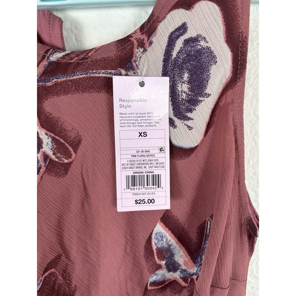Wild Fable Dress Womens Size XS Floral Mini Slip Pink New With Tags $25 - Picture 2 of 7